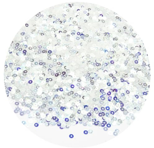 Flache lose Pailletten, 4 mm, lose Pailletten zum Basteln, runde Glitzer-Pailletten, Stickerei für Kunst, Nähen, Dekoration, transparent, Violett, 10.0000 Stück