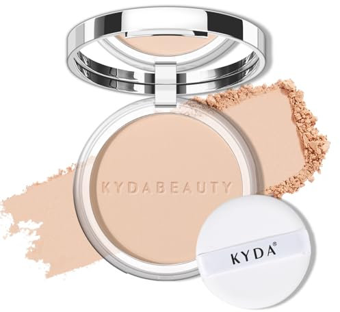 KYDA Mineral Powder, 4-in-1 Pressed Mineral Powder, SPF 35 Matte Setting Powder mit Concealer und Foundation, leichte, makellose Deckkraft, Skin Care Formula, LIGHT