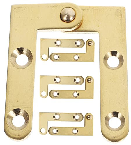 KONTONTY 4 Sets Copper Hinge Pivot Hinge for Doors up Down Shaft Function for Attic Ladder Window Fittings