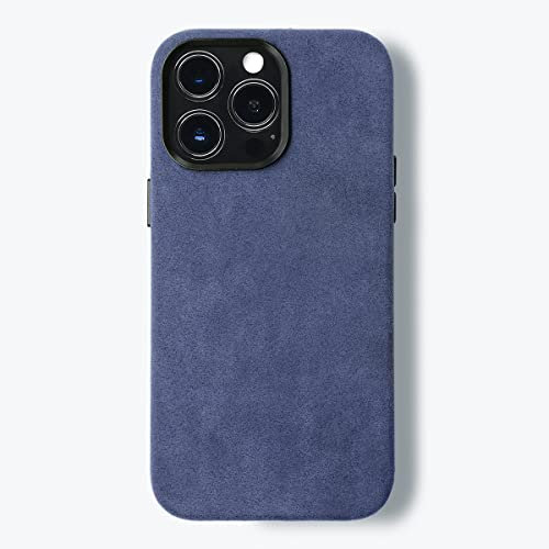 ALTRAALMA Alcantara Phone Case for iPhone 16 Series, Compatible with Magsafe Wireless Charging, Alcantara Full-Wrap Phone Case (iPhone16 Pro Max, Violet Blue)