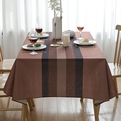 Ovale Tischdecke Outdoor Abwaschbar 100x140 Orange Tischdecken Rechteckig für Party Tischtuch Wasserabweisend Dauerhaft Kratzfest Table Cloth für Wohnzimmer, Esszimmer, Balkon, Garten