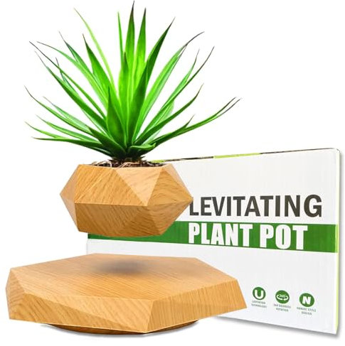 Schwebender Blumentopf, Schwebender Pflanztopf für Luft, Bonsai Pflanzgefäß, Magnetischer Schwebender Blumentopf, Übertopf für Büro, Heimdekoration, ideales Heimgeschenk für Valentinstag, Muttertag,
