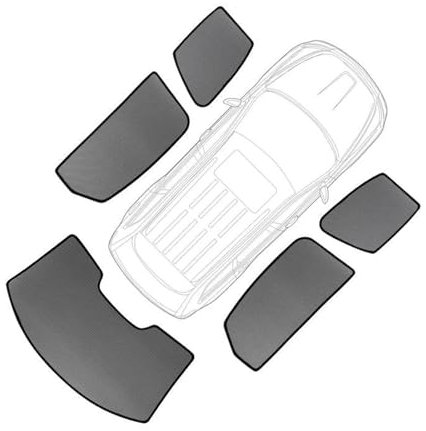Parasol Coche para VW para Polo para Plus 2018-2023 Coche magnético Parasol Visera Marco Parabrisas Delantero Cortina Trasera Ventana Lateral(5PCS)