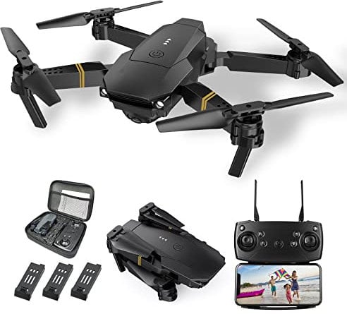 Drones for Adults with Cameras 4K 1080P, 3PCS Batteries Foldable 4K Mini Drone with Camera RC Quadcopter, Altitude Hold, One Key Take Off/Landing, 3D Flip,Christmas Gifts.