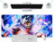 Wuyouni One Piece Tappetino per mouse da gioco anime giapponese Rufy tappetino per mouse blu grande tastiera tappetino per mouse antiscivolo e impermeabile, accessori per PC Gaming XXL 800 × 300 × 3