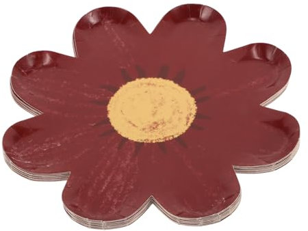 TOYANDONA 10pièces Lot De Assiettes Papier Style Design Marguerite Pour Fête Anniversaire Décoration De Table Usage Unique
