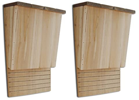 Lot de 2 Nichoir pour Chauve-Souris, Maison Nid Boîte Abri à Chauve-Souris 22 x 12 x 34 cm