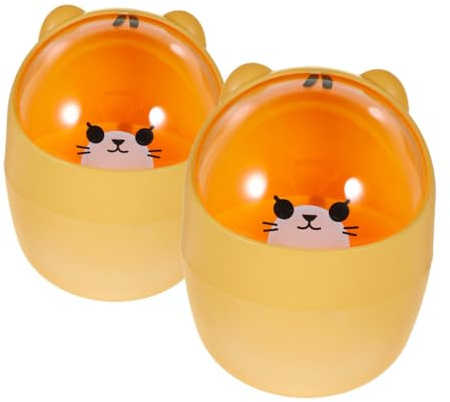 MOTHNUR 2 piezas Mini Cubo Basura Escritorio con Tapa Contenedor Multifuncional para Oficina Cocina y Hogar Plástico Resistente Diseño Compacto