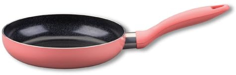 Fackelmann Mini Pfanne Ø14 cm aus recyceltem Aluminium, keramische Beschichtung, optimal für Pancakes und Gemüse, zartes Rosa, geeignet für Gas-, Elektro und Glaskeramikherd