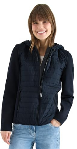 Cecil Jacke mit Strukturmix und Kapuze blue navy S