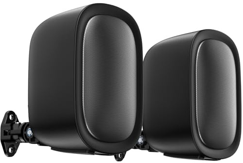 Saiyin Outdoor Indoor Speakers, Passive Stereo Speakers, Home Theater Surround Sound Speakers with Marine Grade Waterproof and Wall Mount Brackets for Patio, Garage, Home Surround System