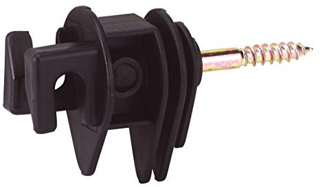 Kerbl 44382 Euro Seilisolator, Schwarz, 6mm Stütze, 500 Stück