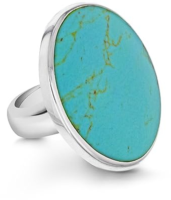 Tuscany Silver Damen Rund Ring Sterling Silber 30mm