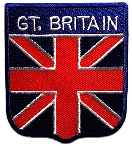 Gt. Britain Uk Inglaterra Bandera - Parches Termoadhesivos Bordados Aplique Para Ropa, Tamaño: 6 x 7 cm