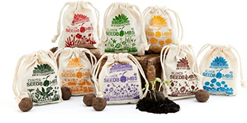 Die Stadtgärtner – Seedbombs Komplettpaket I Komplett-Set aus 8 verschiedenen Sorten Samenbomben I 100% ökologisch & mindestens 2 Jahre haltbar I Sichere dir das Vorteils-Set