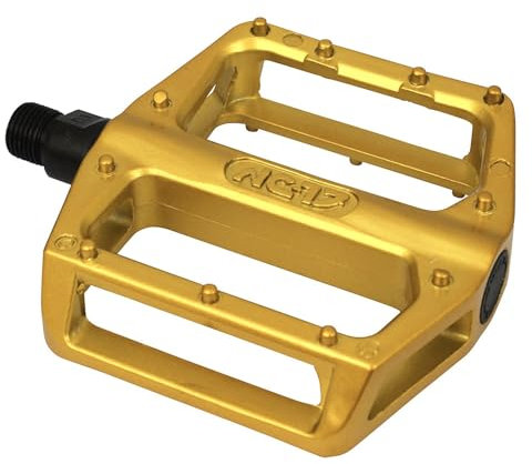 NC-17 STD Zero Pro Aluminium Plattform Pedale / Fahrrad Pedale MTB / Mountainbike Pedal / BMX Pedal / widerstandsfähig, super leicht/ feste Pins, Gold