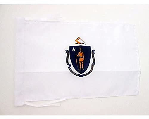 AZ FLAG - Flagge Massachusetts - 45x30 cm Mit Kordel - Bundesstaat Massachusetts Fahne 30 x 45 Cm - Flaggen