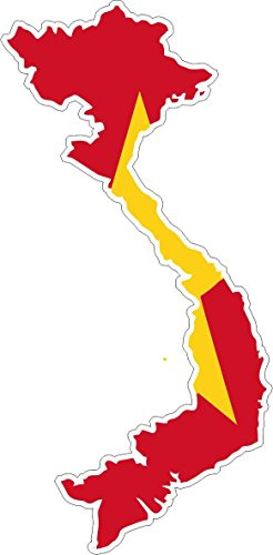 Decal Sticker Adhesive Vinyl Car Flag Map Vietnam