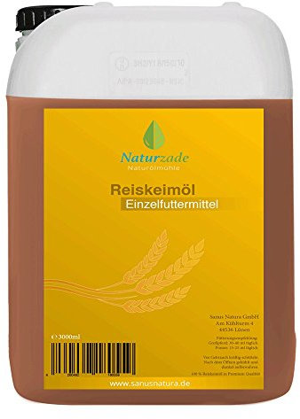 Naturzade Reiskeimöl Einzelfuttermittel Pferde 3 Liter Kanister