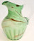 Oberstdorfer Glashütte Vase pichet en verre soufflé à la bouche, style ancien Vert Hauteur env. 26 cm