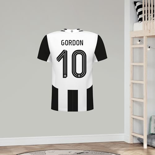 Beautiful Game Newcastle United FC Football Club Wall Sticker - Personalised Name & Number 24-25 Shirt Wall Decal Vinyl Art (90cm Height)