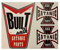 24/7stickers MG642 / Old School Aufkleber Set 12x9cm + 5,5x5,5cm Tankaufkleber Motorrad Biker Chopper Bobber 666 Teufel Devil Racer Satan
