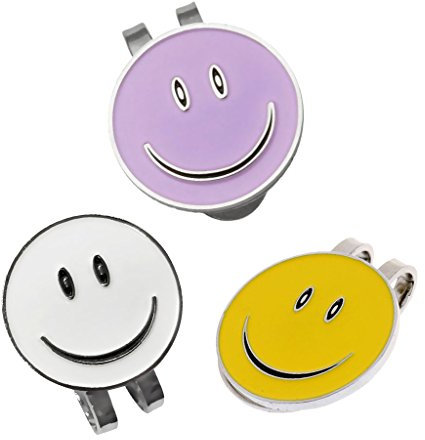 CUTICATE 3pcs Golf Cap Clip mit Magnetisch Ball Marker Ballmarker, Mischfarbe