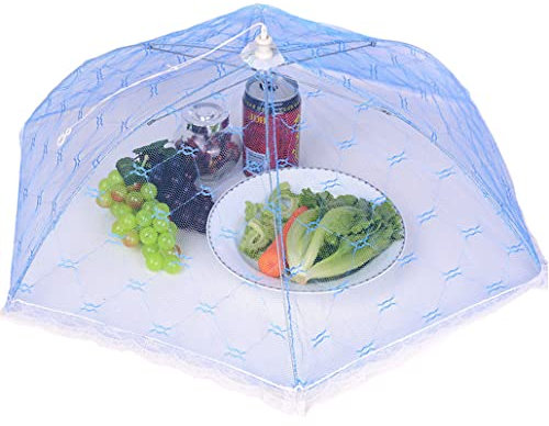 Ogquaton 1 stücke Große 40 cm Spitze Falten Runde Mahlzeiten Abdeckung Tisch Gegen Fliegen Lebensmittel Obst Atmungsaktive Abdeckung Praktisch und Beliebt