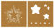 Rayher 45130000 Pochoir motif Etoiles, 20,3x20,3cm, en papier, réutilisable, 2 pces., technique de sérigraphie, Noël, évènements divers