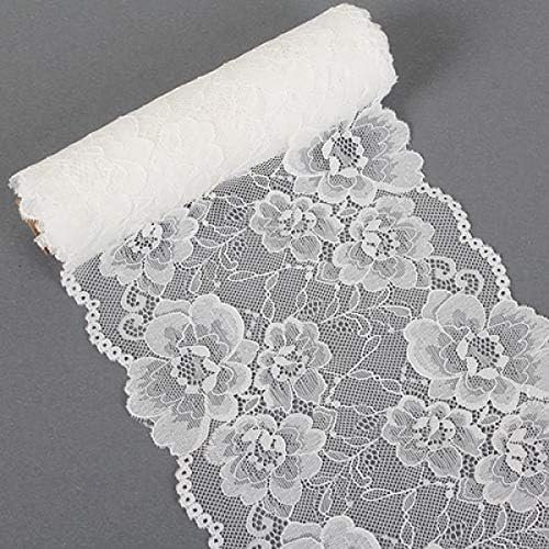Edles Tischband Tisch-Läufer Spitzenband weiße Spitze Blumen-Muster -Tisch-Deko Boho Vintage Tisch-Dekoration Hochzeit Geburtstag Hochzeits-Deko Zubehör Accessoires gedeckter Tisch 1 Rolle = 3 Meter