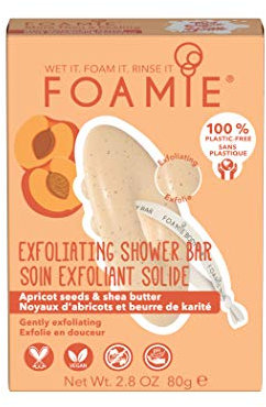 Foamie Feste Peelingseife mit Aprikosenkern/Sheabutter, 100% vegan/ohne Plastik, 80 g