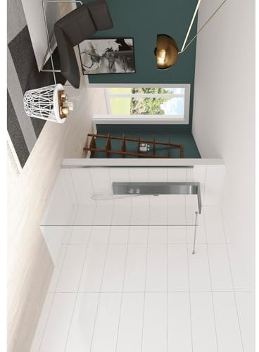 Kinestyle Cabine de douche avec panneau fixe 1000 Chromé et verre transparent
