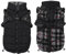 MOREZI Winterhundejacke, wasserdichte Außenschicht, Fleecefutter, Rückenreißverschluss-Design, mit reflektierenden Streifen und Riemen, geeignet für kleine und mittelgroße Hunde-Schwarz-L