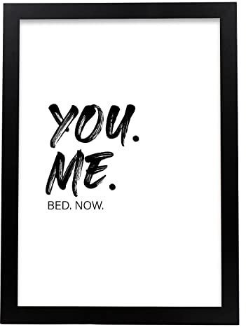Nacnic Dekorativer Kunstdruck mit Illustration von You me Bed Now im A3-Format, inspirierender Stil zur Dekoration von Haus, Wohnzimmer, Zimmer, Arbeitszimmer.