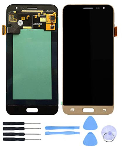 LiLiTok Remplacement d'écran Telephones Compatible pour Samsung Galaxy J3 2016 J320 J320P/F/M/FN LCD écran Tactile Numériseur avec Outil de Réparation (Or)