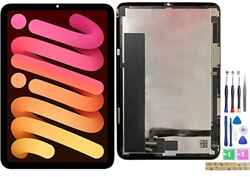 Jinyan Schermo LCD per i-Pad Mini 6 2021 A2567 A2569 A2568 Sostituzione Completa dell'assemblea del digitalizzatore del Touch Screen del Display LCD (Nero)