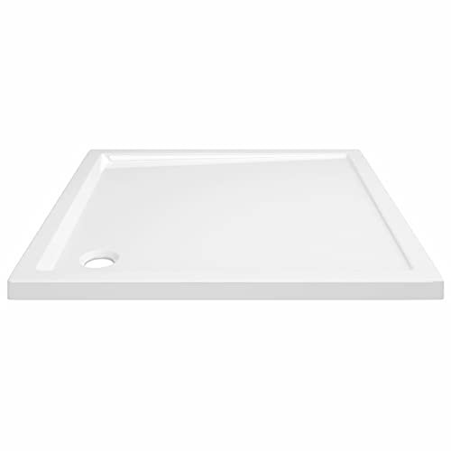 Gecheer Duschtasse Niedrige Schwelle Duschwanne Bad Brausewanne Brausetasse Duschbecken Dusche Wanne Bad Badezimmer ABS Quadratisch 90x90cm