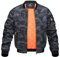 KEFITEVD Hommes Printemps Automne Bomber Vestes 4 Poches Coupe-Vent Manteau Moto Baseball Vestes,Camo Noir,3XL