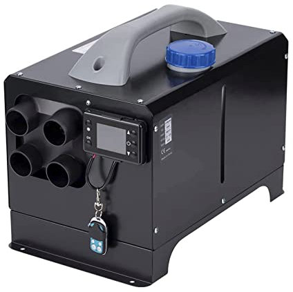 Chauffage de Stationnement Diesel 8KW Tout en Un, Réchauffeur D'air Diesel Portable avec Silencieux LCD Télécommande, Chauffage de Voiture pour Camion, Voiture, Camping-Car,Noir,12V