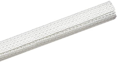 WALL Cord Cover, 19mm - 2m selbstschließend Kabelschlauch, Geflochten Kabelschlauch für TV, Computer, Heimkino, USB, Audio-Video-Kabel zu Hause und im Büro - Weiß