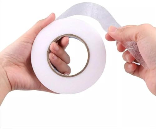 S & S PRODUCTS 25 meters Iron On Hemming Web Tape Perfect For Ironing Patching clothing Extra Strong Hem Fabric fusing School badges Tape No Sewing Required (White)