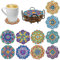 AFUNTA Lot de 10 sous-verres de peinture diamant avec support, kit de peinture diamant pour adultes