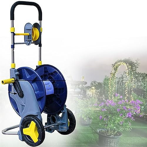 Gartenschlauch Reel Cart, Outdoor Wasserschlauch Cart Heavy-Duty Yard Wasser Pflanzung hält Schlauch für Garten Rasen Bauernhof,12mm