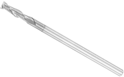 CoCud Fraise à Bout Carré, 4mm x 15mm de Coupe, Queue de 4mm, Carbure de Tungstène Micro-Grain M30, 2 Flûtes pour Fraiseuse CNC