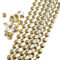 Let's Decorate Bandes de punaises décoratives pour ameublement - 5 m de diamètre - 11 mm - Motif fleur dorée - Pour clouer les canapés - Accessoire de bricolage - Fleur dorée