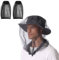 LMOGWL 2pcs schwarzes Moskitonetz Kopfhaube Netz, Hut Kapuze mit Moskitonetz, Moskitonetz Kappe, Gesicht fliegen und Insektennetz Hut für Imkerei Outdoor Angeln Camping, Outdoor, Reisen