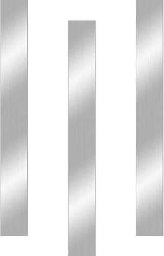 3 Piezas Chapa de Acero Inoxidable 400x50x1 mm Placas de Chapa de Acero Inoxidable Hoja de acero inoxidable Stainless Steel Trim Strips Accesorios de soldadura Tiras decorativas