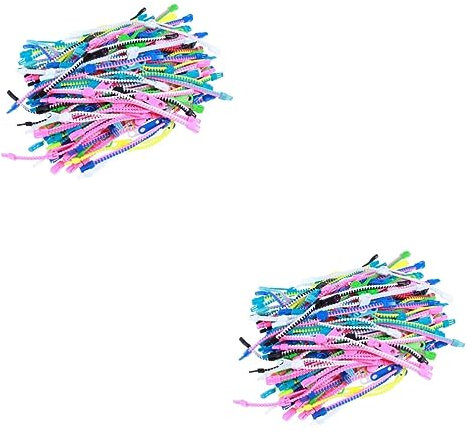 TOYANDONA 200 spielzeug reißverschluss plastikenten reissverschlüsse zip Freundschaft preise für kinder klassenzimmer zappeln pärchen armband geschenk Bausatz zum Geburtstag Schmuck