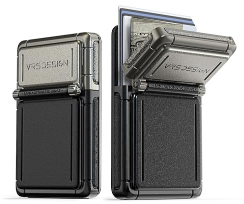 VRS DESIGN MagSquare Magnetic Wallet - Kartenhalter für MagSafe Kompatibel mit iPhone 15 & 14 Serie, silber, Minimalistisch