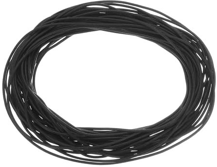QUARKZMAN Nastro Tenuta Schiuma Silicone, Diametro 1mm (0,04) Lunghezza 8 Metri (26,25 Piedi) Guarnizione Gomma Spugna Rotonda Corda Gomma Solida per Macchinari e Industrie, Nero